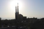 Freitagsmoschee von Yazd im Gegenlicht