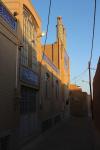 The narrow streets in the old town of Yazd were never built straight to give better protection from sand storms.