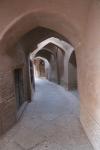 The narrow streets in the old town of Yazd were never built straight to give better protection from sand storms.