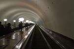 Escalator down to the Moscow Metro
