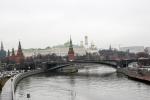 Moscow kremlin seen from Patriarshy Bridge