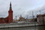 Saint Basil's Cathedral and the Kremlin wall seen from the Moskva River