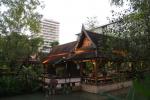 Exhibition of traditional Thai houses and customs on the Siam Niramit grounds