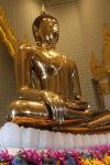 Golden Buddha with a weight of 5.5 tons, located in the temple of Wat Traimit in Bangkok.