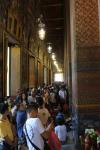 Visitors in front of the Reclining Buddha of Wat Pho
