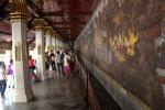 The entire complex, including the temples, is bounded by a compound wall which is one of the most prominent part of the wat is about 2 kilometres (6,600 ft) length. The compound walls are decorated with typically Thai murals, based on the Indian epic Ramayana.