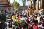Visitors in the Temple of the Emerald Buddha (Wat Phra Kaew)