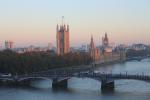 Morning view of Palace of Westminster with Houses of Parliament