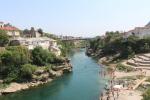 View from Stari Most (Old Bridge) over Mostar