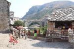 Old town east of Stari Most (Old Bridge) in Mostar