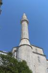 Minaret of Koski Mehmed Pasha Mosque or Karađoz Bey Mosque in Mostar
