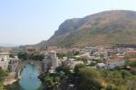 View from the top of the minaret of Koski Mehmed Pasha Mosque or Karađoz Bey Mosque in Mostar