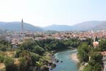View from the top of the minaret of Koski Mehmed Pasha Mosque or Karađoz Bey Mosque in Mostar