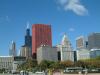 Aufnahme aus dem Grant Park der Skyline von Chicago