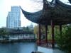Dr. Sun Yat-Sen Classical Chinese Garden during heavy rainfall
