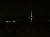 Nächtlicher Blick von den Stufen des Lincoln Memorial über die Mall zum Washington Memorial