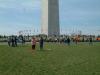 Many people gathered around the Washington Monument during the 41st Smithsonian Kite Festival