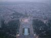 View from the top of the Eiffel tower to the Palais de Chaillot and the Trocadéro