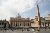 St. Peter's Basilica and the huge square with the obelisk in the center of the ellipse